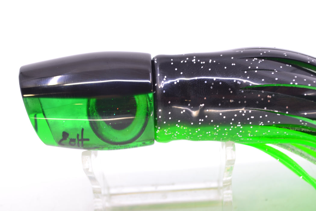 Marlin Magic Green MOP Black Back Taxi Eyes Small Ruckus 9" 5oz Skirted Black-Green GZE