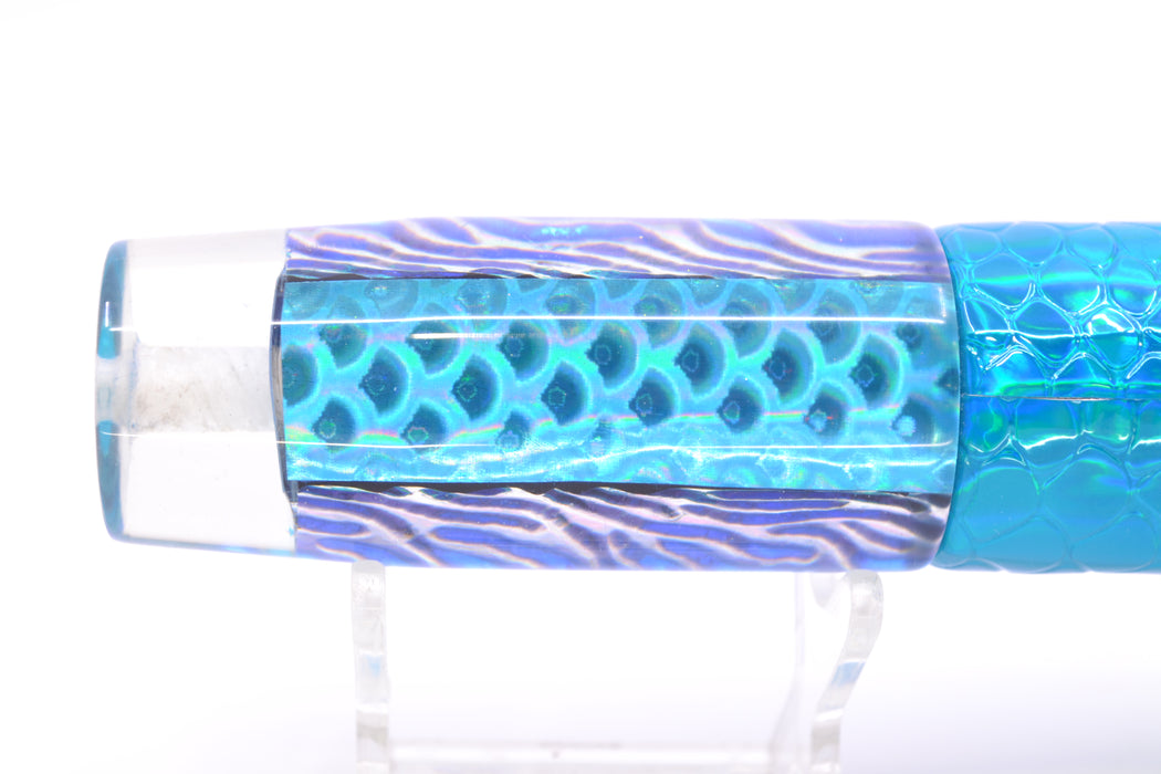 Marlin Magic Ice Blue-Akule Lava Medium Hard Head 9" 4oz Vinyl Turquoise Scale