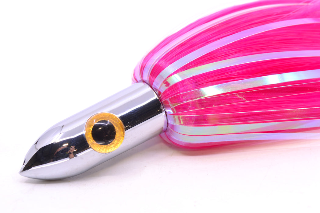 Iland Lures Pink Flash Hair Chrome Head "Hawaiian Eye" Ilander 8.5" 2.5oz IL400F-PK