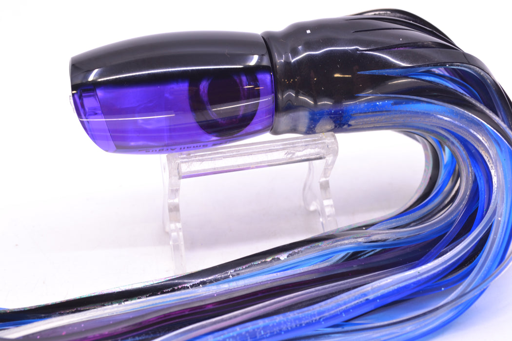 Moyes Lures Purple MOP Black Back Small Argus 9" 3.5oz Skirted Skipjack GZE