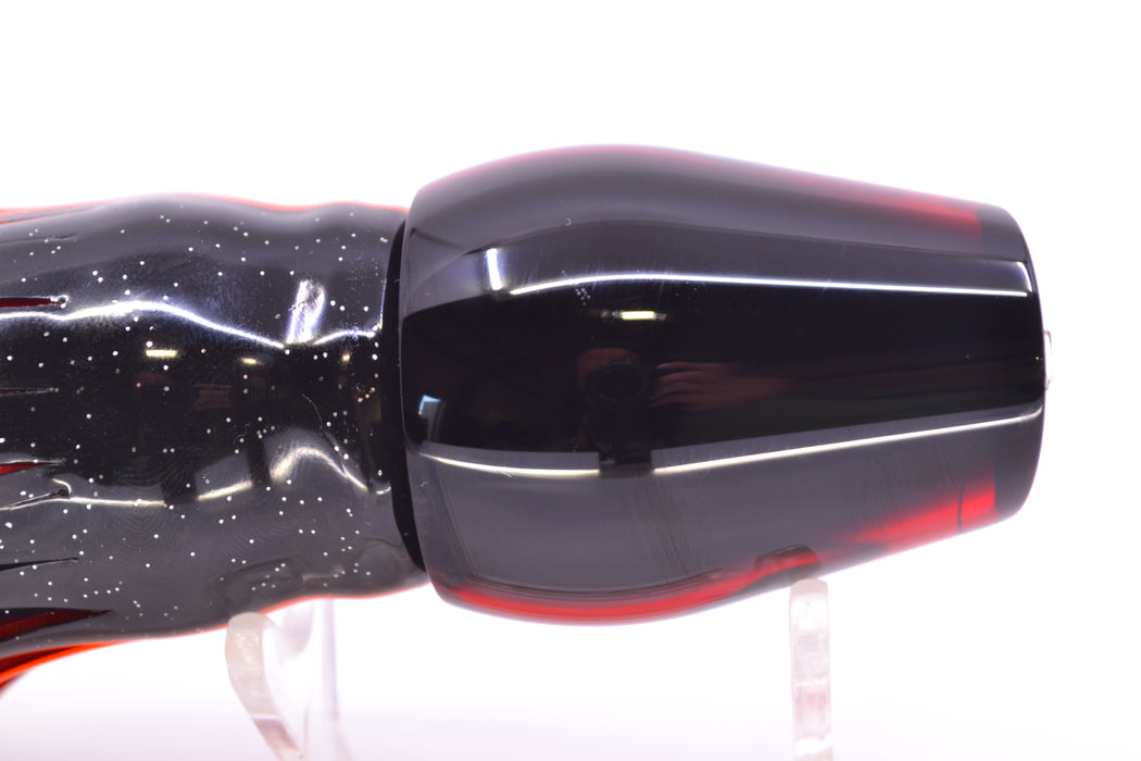 Moyes Lures Red Mirrored Black Back Taxi Eyes Medium Sumo 12" 6.8oz Skirted