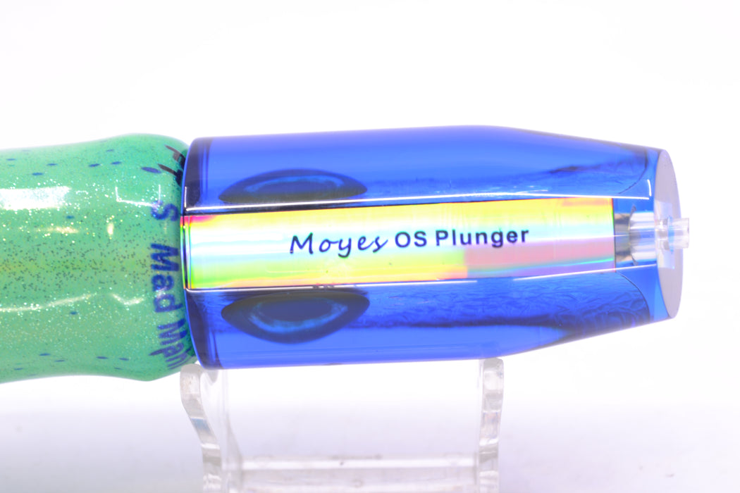 Moyes Lures Blue-Green Oil Slick Blue Back O.S. Plunger 12" 6oz FT Vinyl Mad Mahi GZE
