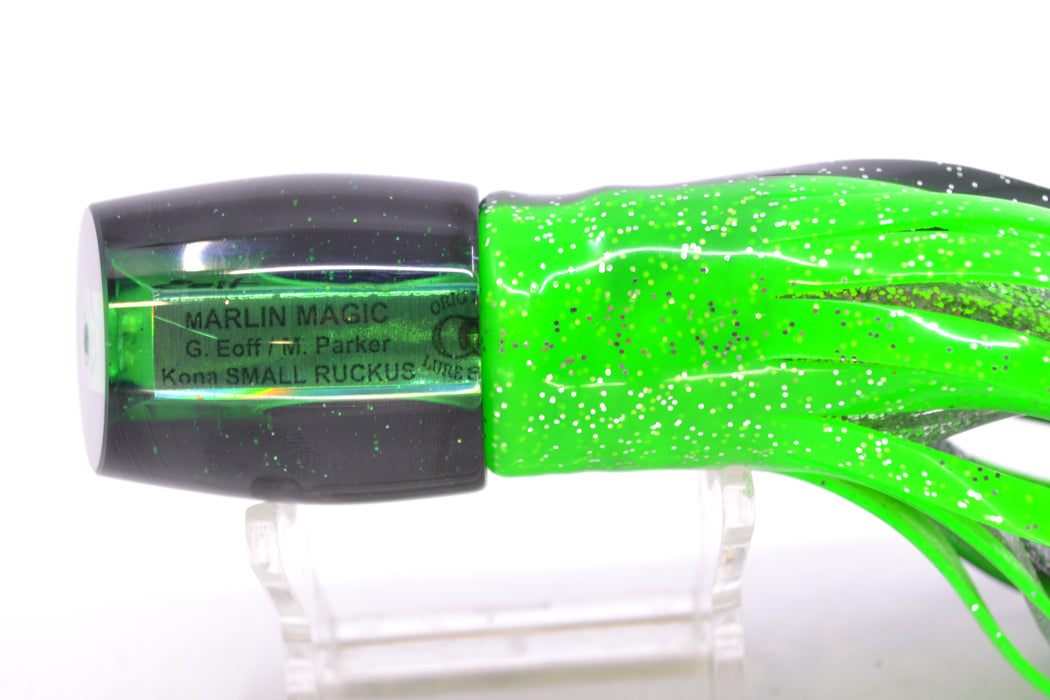 Marlin Magic Green MOP Black Back Taxi Eyes Small Ruckus 9" 5oz Skirted Black-Green GZE