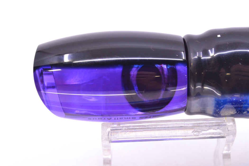Moyes Lures Purple MOP Black Back Small Argus 9" 3.5oz Skirted Skipjack GZE