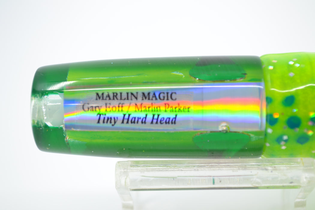 Marlin Magic Lime Green MOP Green Back Red Eyes Tiny Hard Head 7" 2.1oz Skirted #1