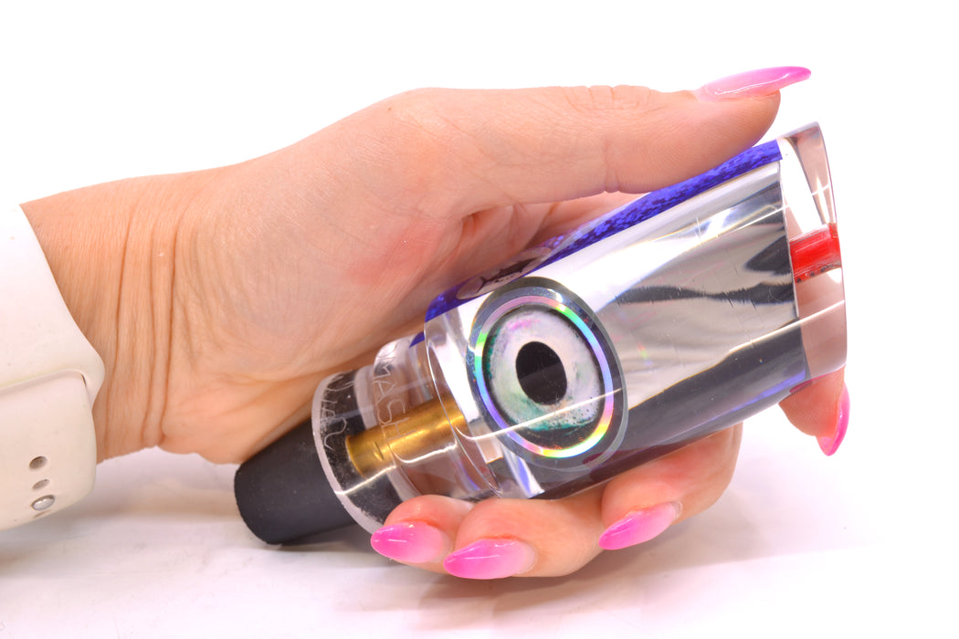 Aloha Lures Clear Mirrored Purple Rainbow Back Taxi Eyes Baby Smash Bait 12" 6.2oz