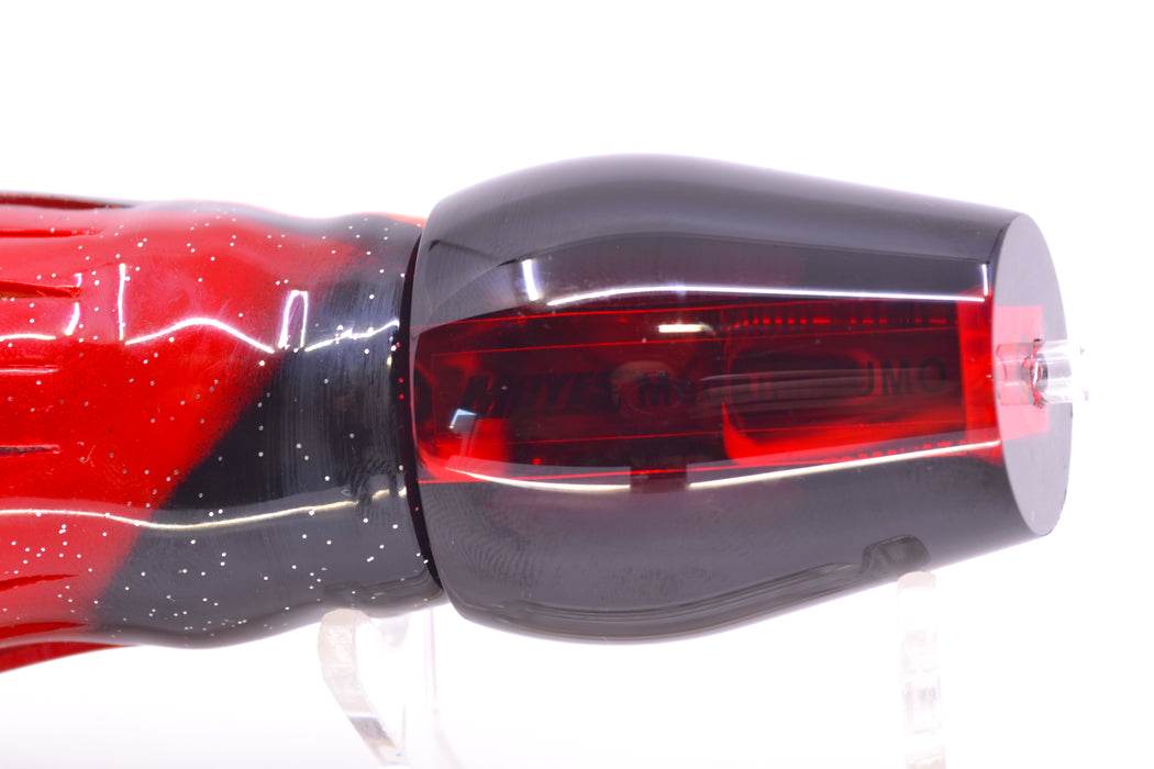 Moyes Lures Red Mirrored Black Back Taxi Eyes Medium Sumo 12" 6.8oz Skirted
