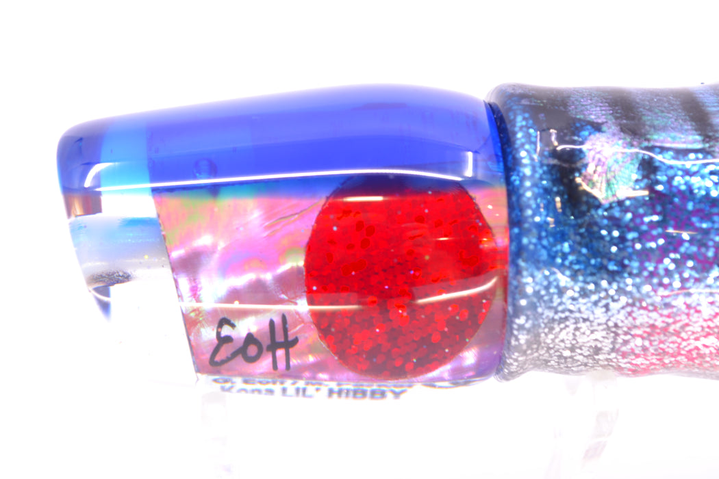 Marlin Magic Pink Awabi Blue Back Red Eyes Lil Hibby 10" 7.2oz Skirted Blue Aurora