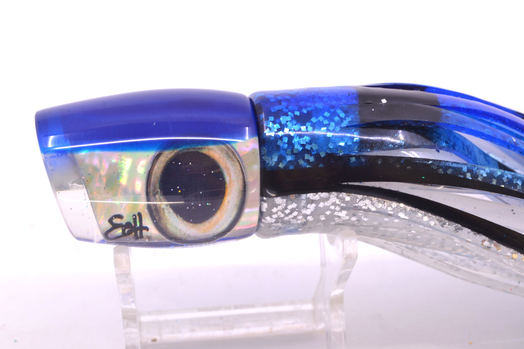 Marlin Magic White Awabi Blue Back Taxi Eyes Small Ruckus 9" 5oz Skirted Black-Blue-Silver