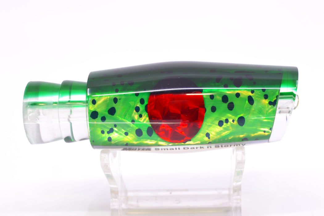 Moyes Lures Mahi MOP Green Back Red Eyes Small Dark-N-Stormy 9" 2.6oz