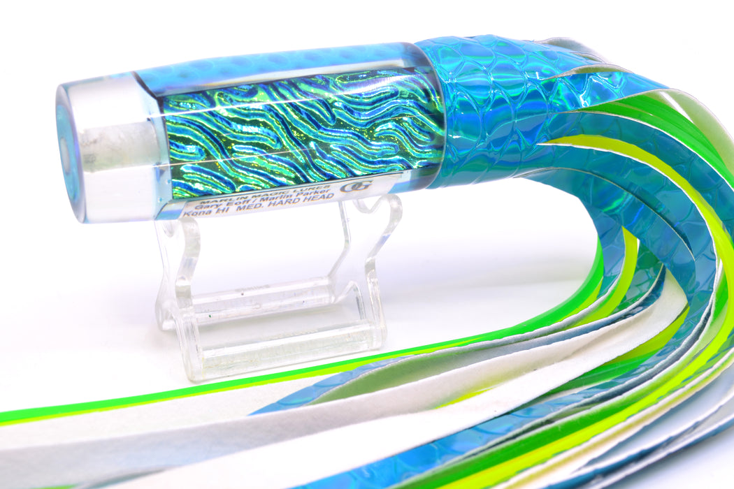 Marlin Magic Ice Blue-Akule Lava Medium Hard Head 9" 4oz Vinyl Turquoise Scale