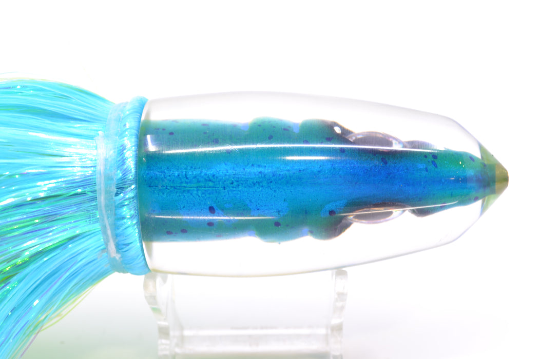 Tsutomu Lures Mahi Fish Head Benchmark Bullet 12" 8oz EZ Flash Ice Blue-Green