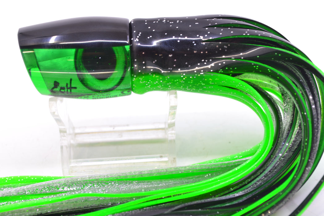 Marlin Magic Green MOP Black Back Taxi Eyes Small Ruckus 9" 5oz Skirted Black-Green GZE