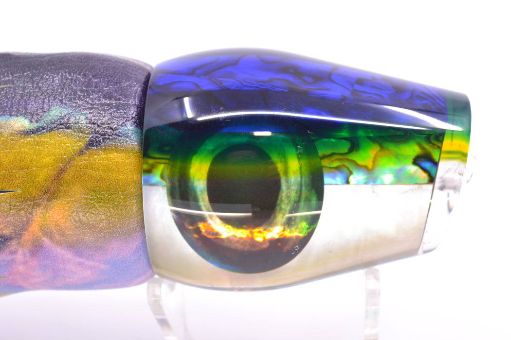 Moyes Lures Yellowfin Paua-MOP Blue-Yellow Back Large Sumo 14" 10.3oz ALV Vinyl Yellowfin