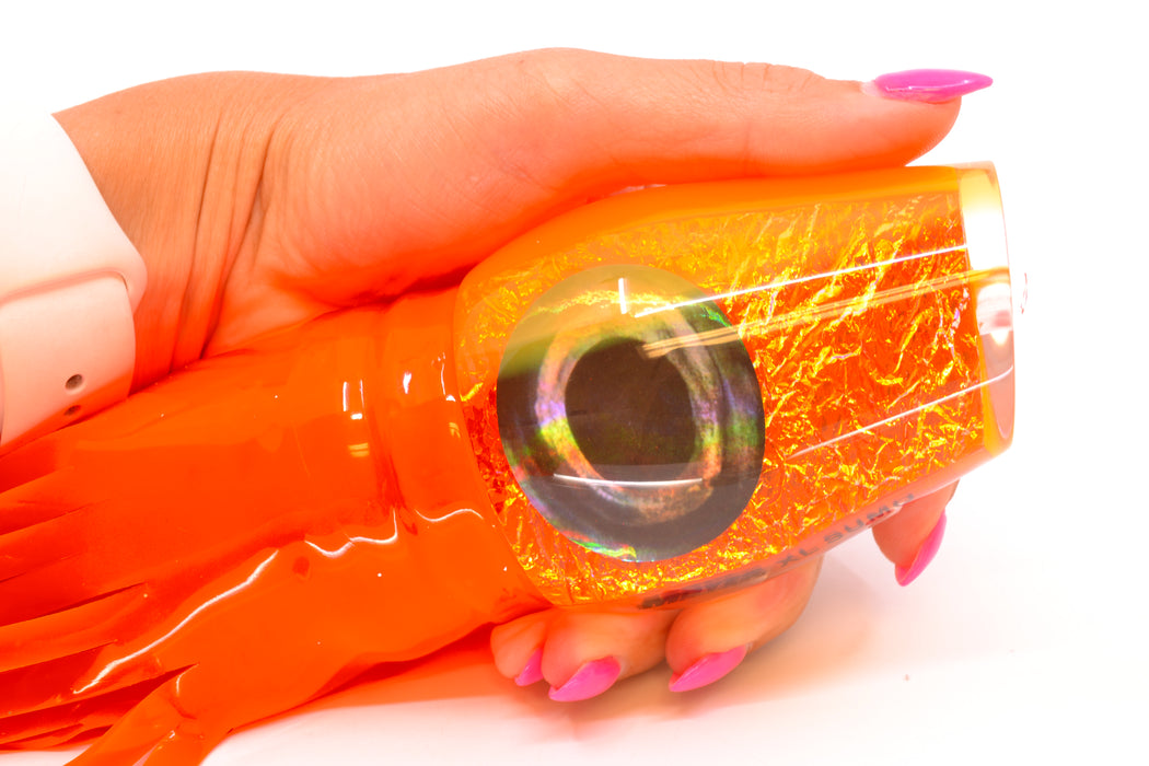 Moyes Lures Orange Dichro Orange Back XL Sumo 16" 20.5oz Skirted Orange/Pink