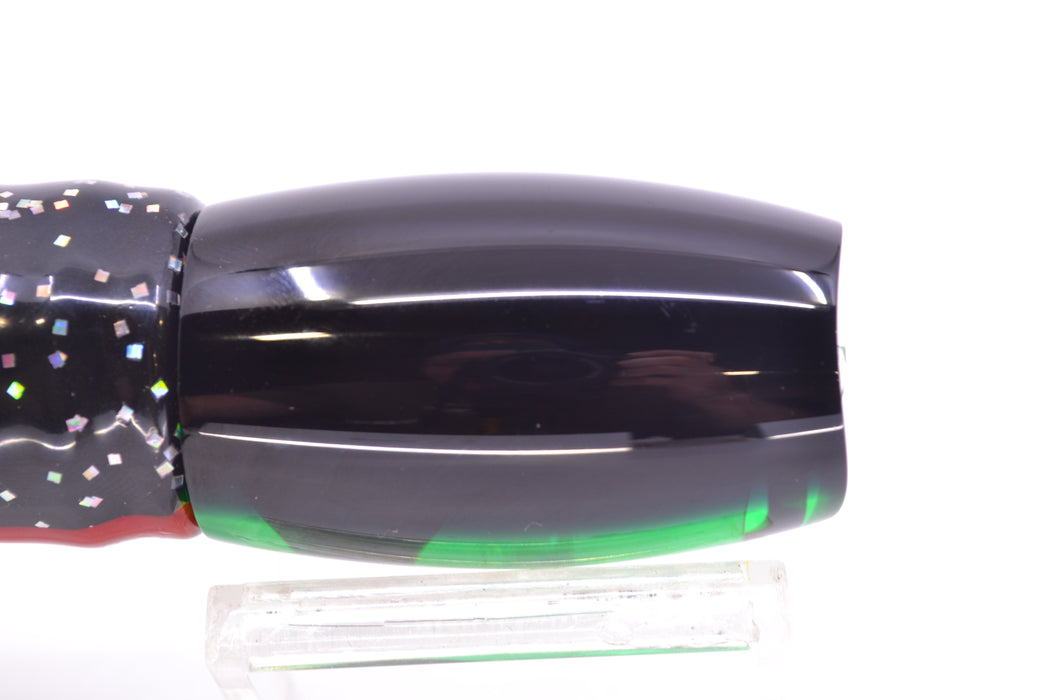 Moyes Lures Green MOP Black Back Small Argus 9" 3.5oz Skirted Black/Green GZE
