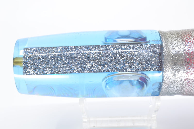 Koya Lures Ice Blue Rainbow Swirl Doll Eyes Hard Head Offset Tube 12" 6.8oz Skirted *CHIPPED*