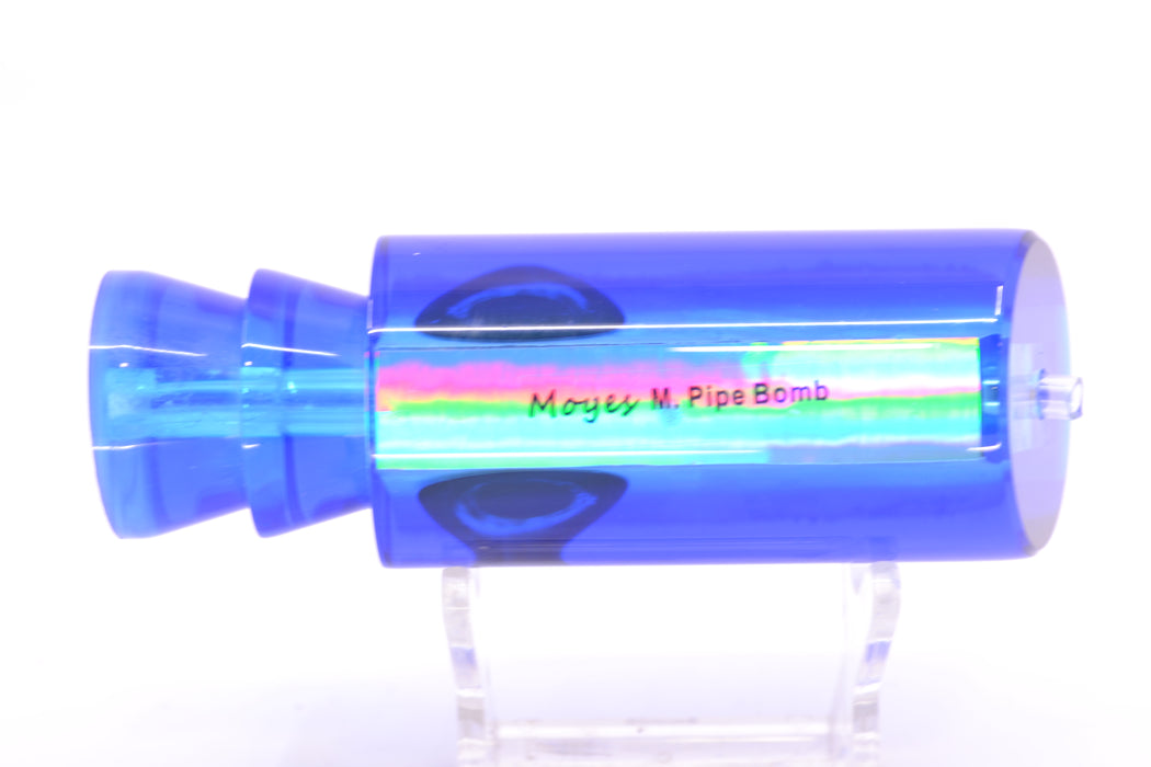 Moyes Lures Ice Blue MOP Blue Back Taxi Eyes Medium Pipe Bomb 12" 4.6oz GZE