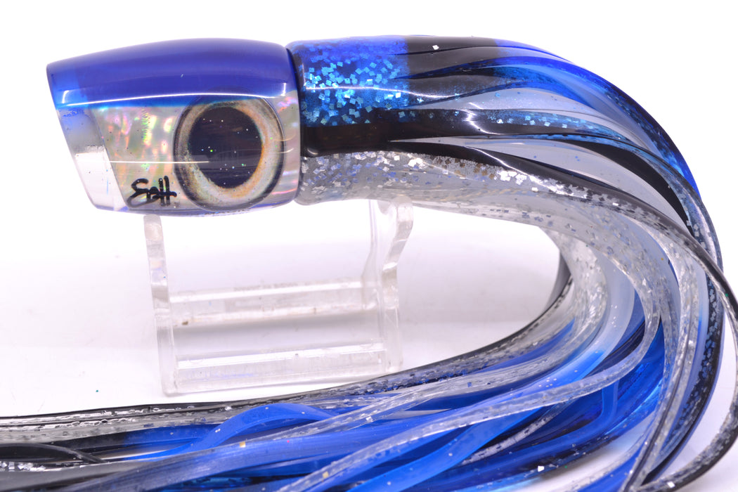 Marlin Magic White Awabi Blue Back Taxi Eyes Small Ruckus 9" 5oz Skirted Black-Blue-Silver