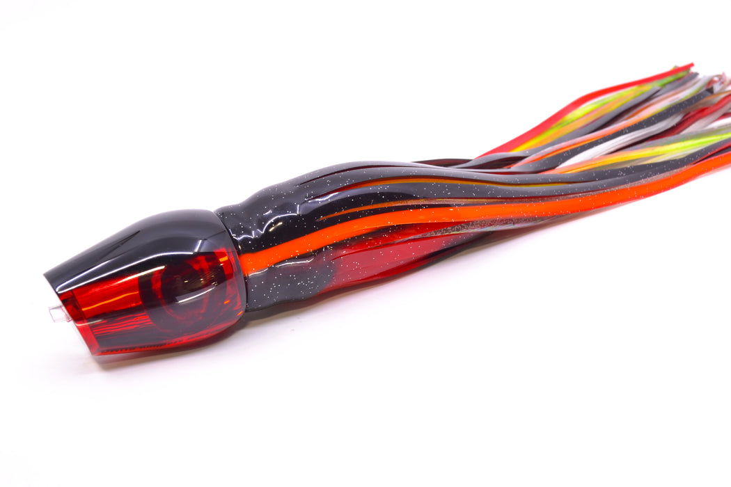 Moyes Lures Red Mirrored Black Back Taxi Eyes Medium Sumo 12" 6.8oz Skirted