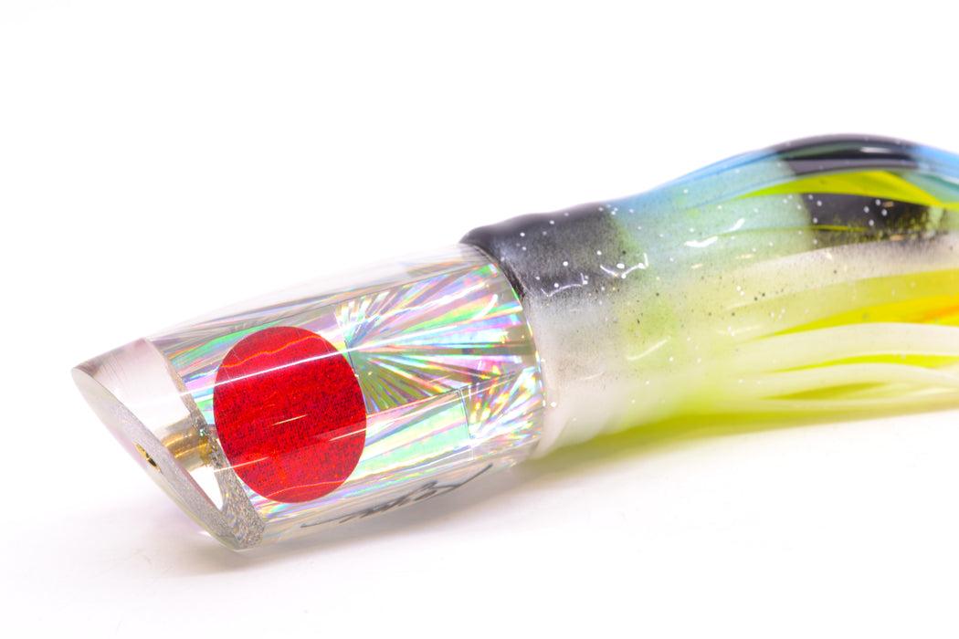 Koya Lures Silver Rainbow Starburst Red Eyes Poi Dog 9" 7oz Skirted Fruit Salad