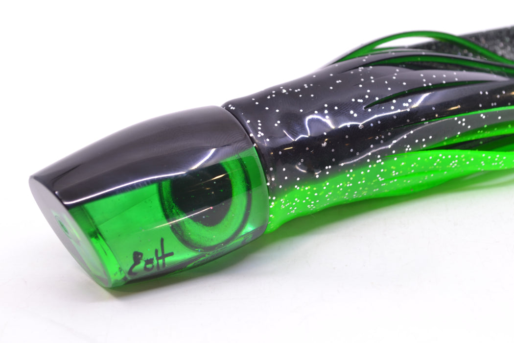 Marlin Magic Green MOP Black Back Taxi Eyes Small Ruckus 9" 5oz Skirted Black-Green GZE