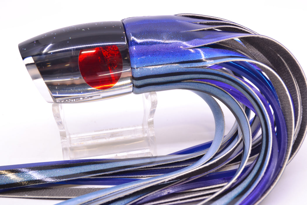 TANTRUM Lures Clear Mirrored Black Back Medium Bandit 9" 4.7oz FT Vinyl Skipjack