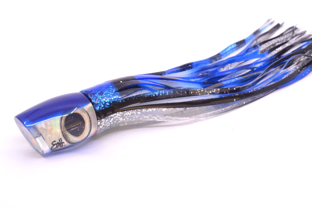 Marlin Magic White Awabi Blue Back Taxi Eyes Small Ruckus 9" 5oz Skirted Black-Blue-Silver