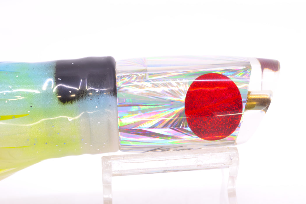 Koya Lures Silver Rainbow Starburst Red Eyes Poi Dog 9" 7oz Skirted Fruit Salad