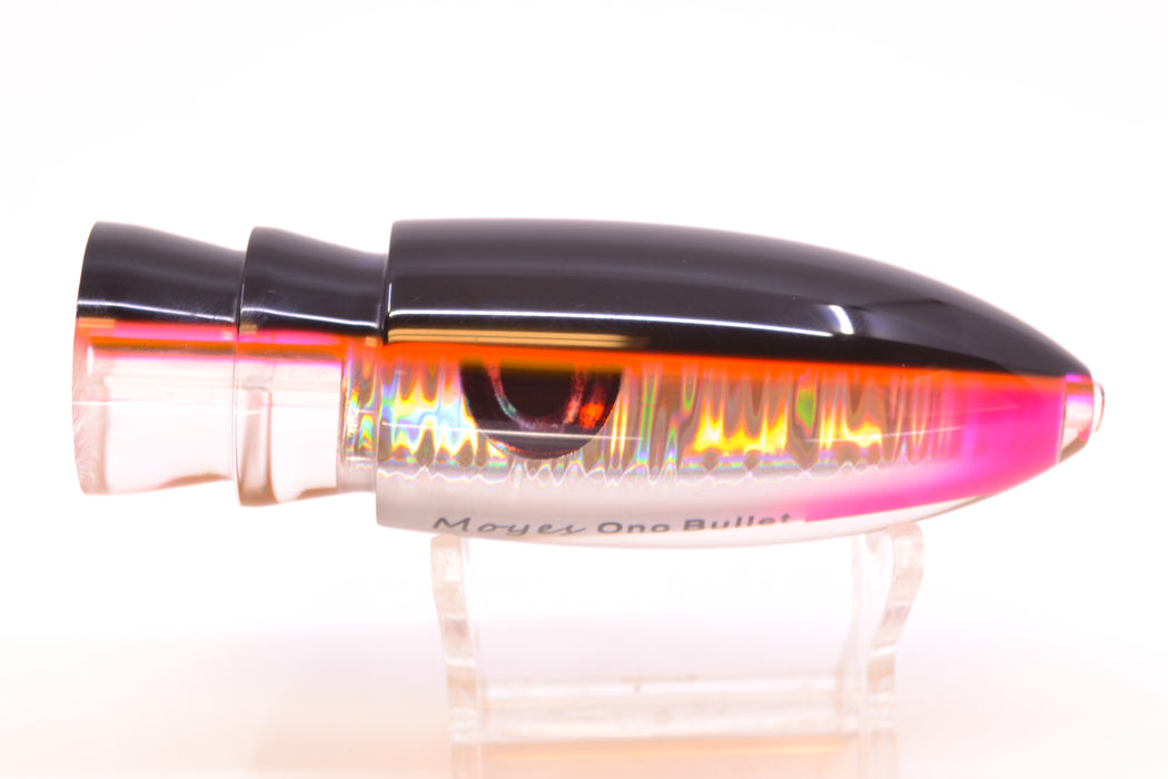 Moyes Lures Silver Aurora Black-Pink Back Keeled Medium Ono Bullet 9" 5.8oz