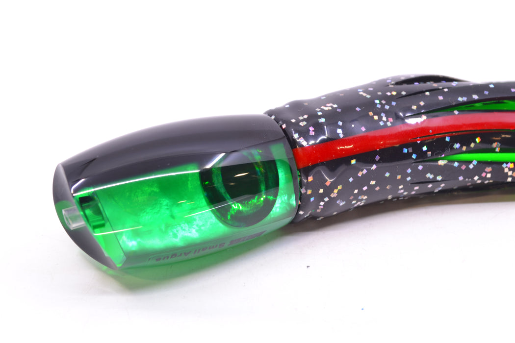 Moyes Lures Green MOP Black Back Small Argus 9" 3.5oz Skirted Black/Green GZE