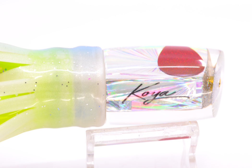 Koya Lures Silver Rainbow Starburst Red Eyes Poi Dog 9" 7oz Skirted Fruit Salad