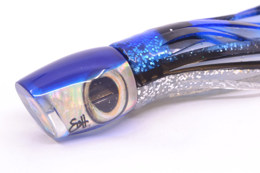 Marlin Magic White Awabi Blue Back Taxi Eyes Small Ruckus 9" 5oz Skirted Black-Blue-Silver