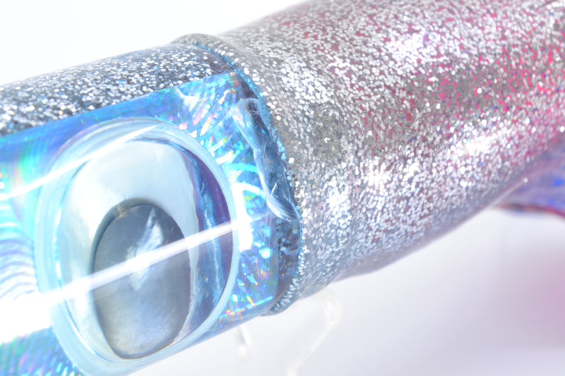 Koya Lures Ice Blue Rainbow Swirl Doll Eyes Hard Head Offset Tube 12" 6.8oz Skirted *CHIPPED*