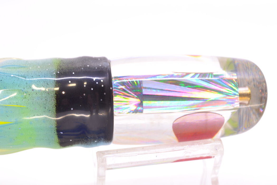 Koya Lures Silver Rainbow Starburst Red Eyes Poi Dog 9" 7oz Skirted Fruit Salad