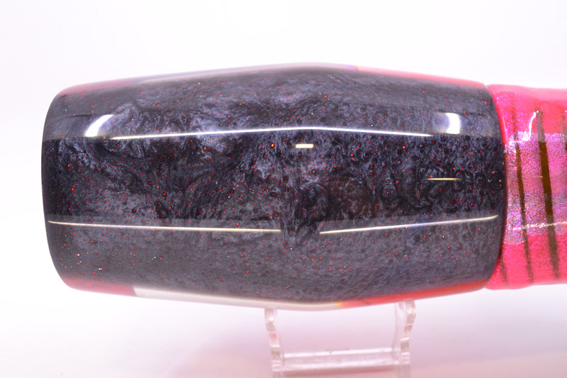 Ali'i Kai Lures Red-Pink Shell Charcoal Back Fish Head Torta Teaser 34oz Skirted