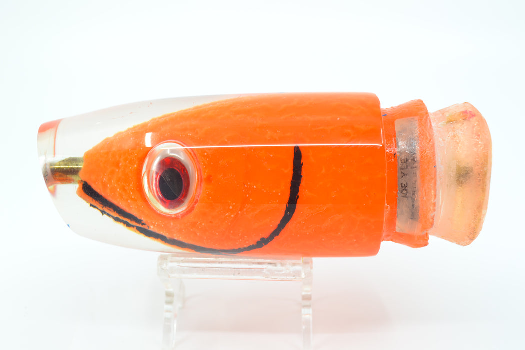 Joe Yee Orange Fish Head Black-Red Shakey Eyes Super Plunger 14" 7.5oz