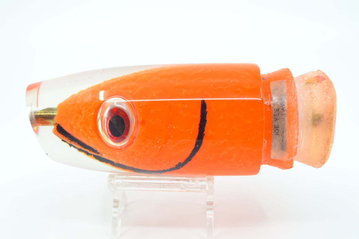 Joe Yee Orange Fish Head Black-Red Shakey Eyes Super Plunger 14 7.5oz — GZ  Lures Big Game Supply