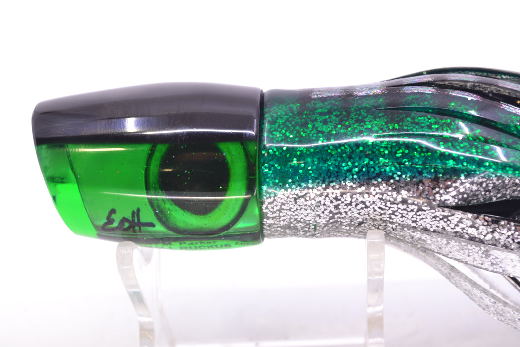 Marlin Magic Green MOP Black Back Taxi Eyes Small Ruckus 9" 5oz Skirted Green Aurora GZE