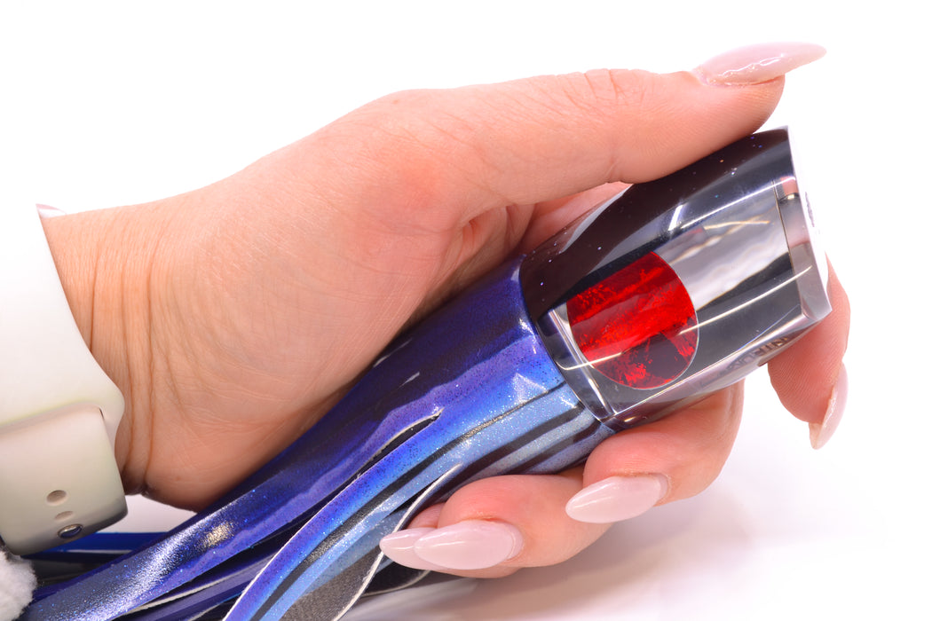 TANTRUM Lures Clear Mirrored Black Back Medium Bandit 9" 4.7oz FT Vinyl Skipjack