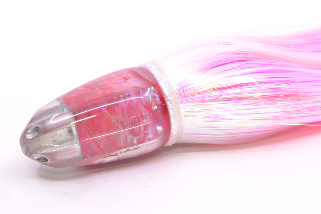 Ali'i Kai Lures Pink MOP UFO Jet 9"+ 6.5oz Strobez White/Pink