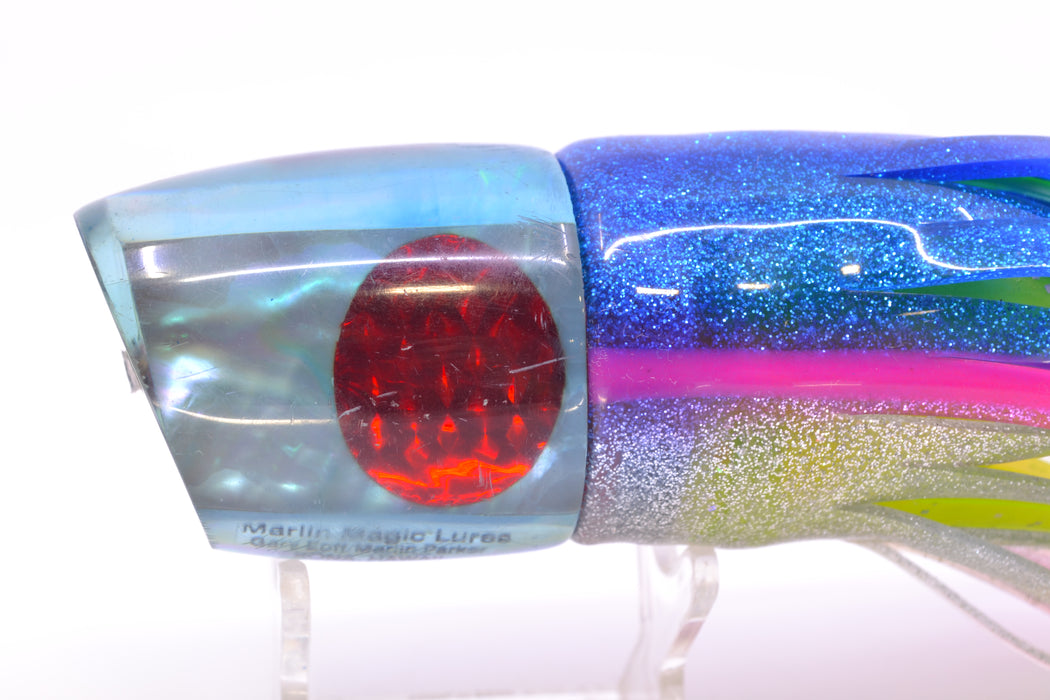 Marlin Magic 80's Ice Blue Real Abalone Smokey Joe 12" 10.5oz Skirted Used Pre-Owned GZE