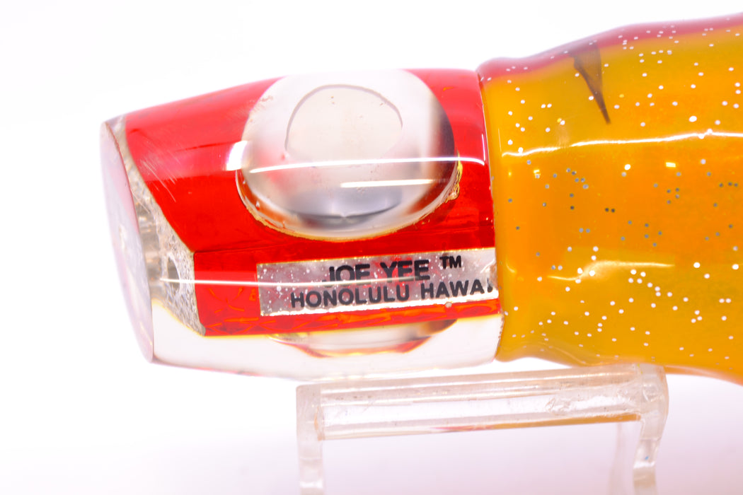 Joe Yee Red Rainbow Doll Eyes "Evil" Apollo 12" 7.6oz Skirted Red-Yellow Near New Pre-Owned