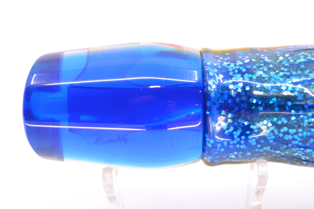 Marlin Magic Golden MOP Blue Back Red Eyes Lil Hibby 10" 7.2oz Skirted Blue-Yellow-Silver