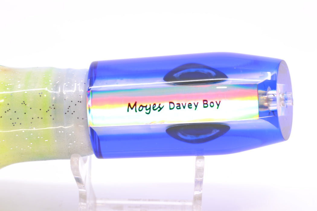 Moyes Lures White MOP Blue Back Taxi Eyes Davey Boy 12" 8oz Skirted Fruit Salad