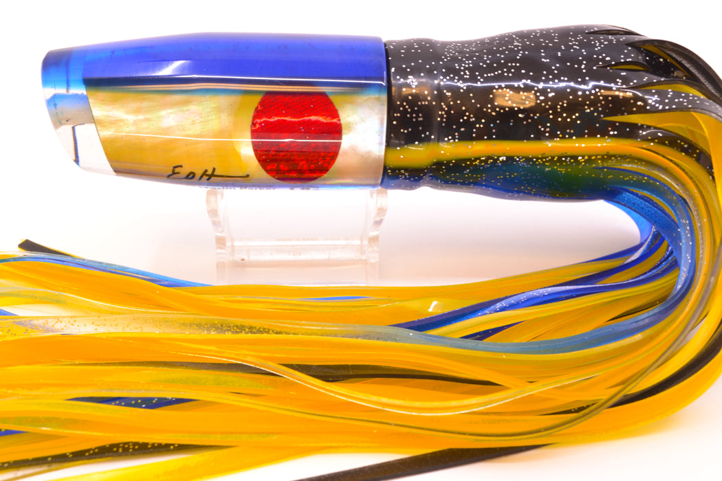 Marlin Magic Golden MOP Blue Back Red Eyes Large Plunger 12" 9oz Skirted Black-Yellow-Blue