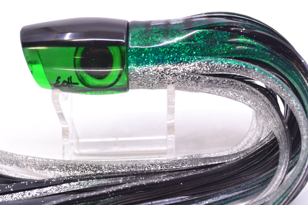 Marlin Magic Green MOP Black Back Taxi Eyes Small Ruckus 9" 5oz Skirted Green Aurora GZE