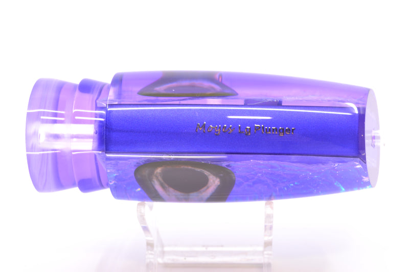 Moyes Lures Pink-Orange-Purple Dichro Purple Back Taxi Eyes Large Plunger 14" 8.2oz