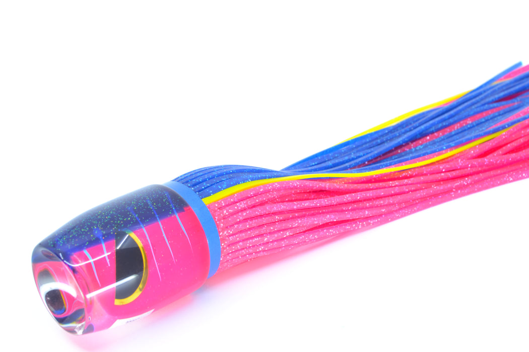 Amaral Lures Pink Pearl Ice Blue Stripes Blue Back Jararaca 12" 4oz Blue-Yellow-Pink *CHIPPED* GZE