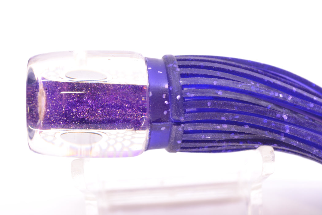 Amaral Lures Purple Pearl Rainbow Scale Black-Silver Eyes Urutu 8" 1.6oz Purple/Lavender